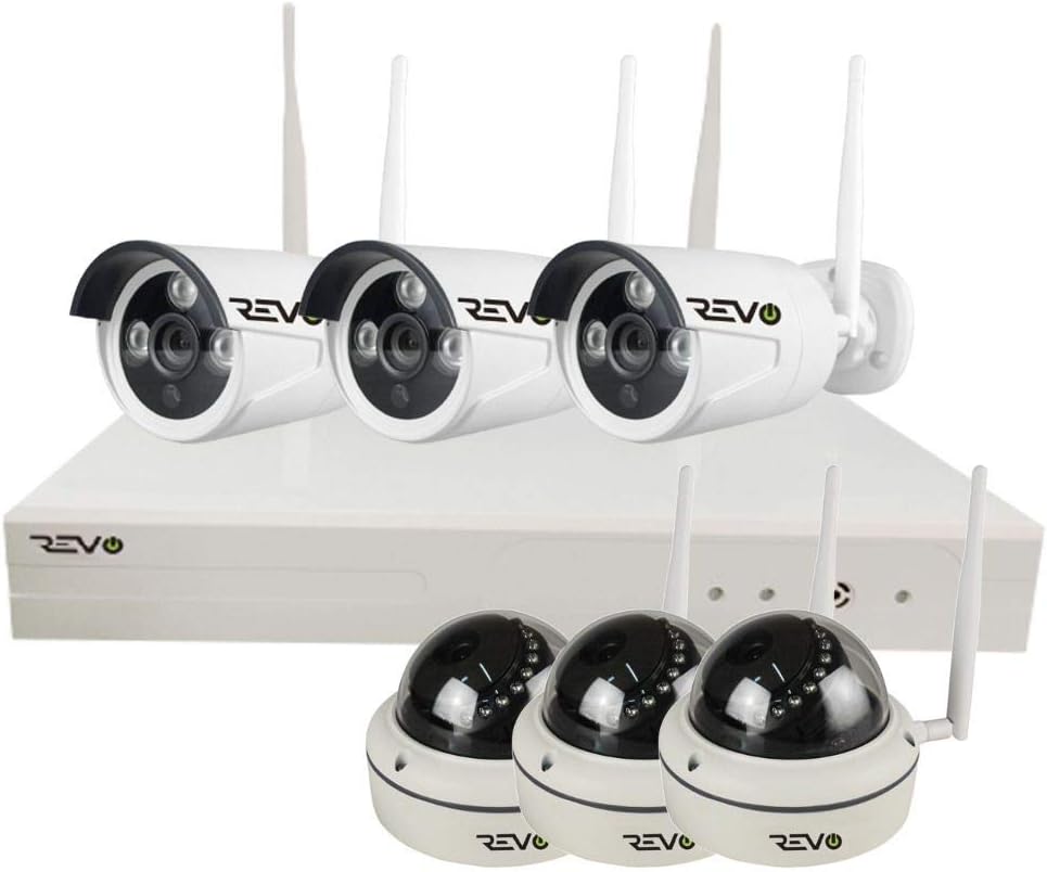 REVO America 4CH Wireless Gateway Security System with 32GB Micro SD Card & 2X 1080p Battery Operated Cameras with 2-Way Audio (RWG41CU2X-1)