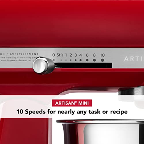 KitchenAid Artisan Mini 3.5 Quart Tilt-Head Stand Mixer - KSM3316X - Candy Apple Red