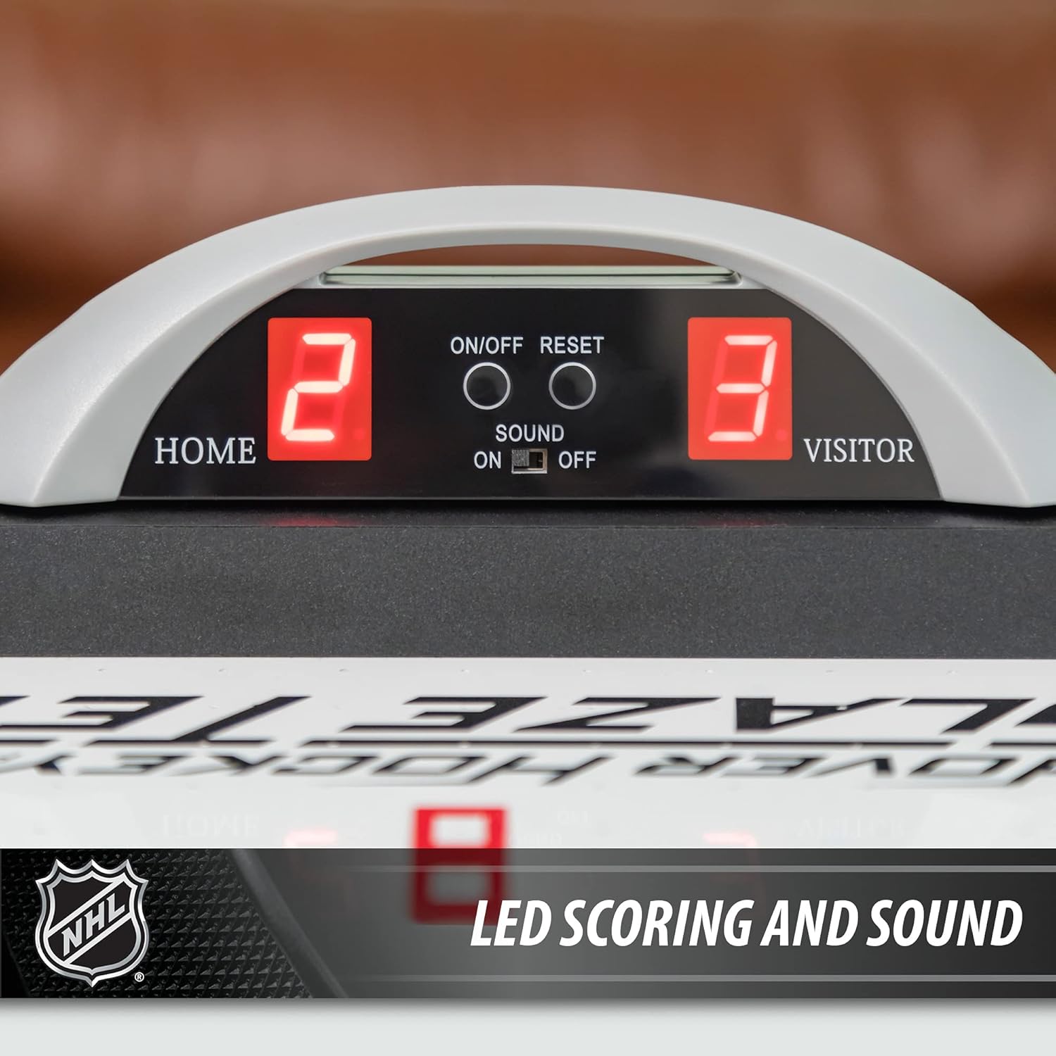 EastPoint Sports NHL 80” Pulse Air Hockey Table with Automatic LED Electronic Scoring – Perfect for Family Game Room, Adult rec Room, basements, Man cave, or Garage
