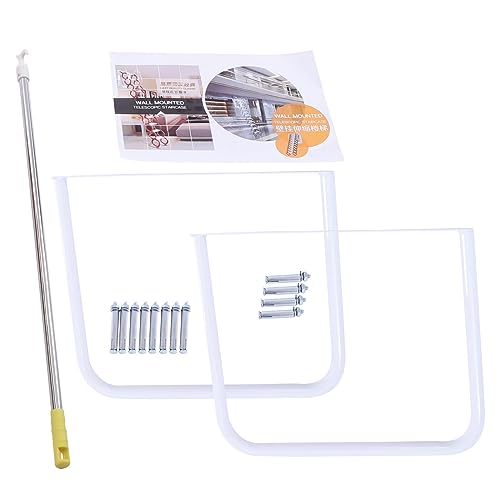 Folding Wall Mounted Ladder, 12Steps Loft Ladder Stairs Attic Pull Down Stairs Retractable Attic Ladder with Armrests Handle for Loft and Cottage Top Extension Stairs, Blue+White