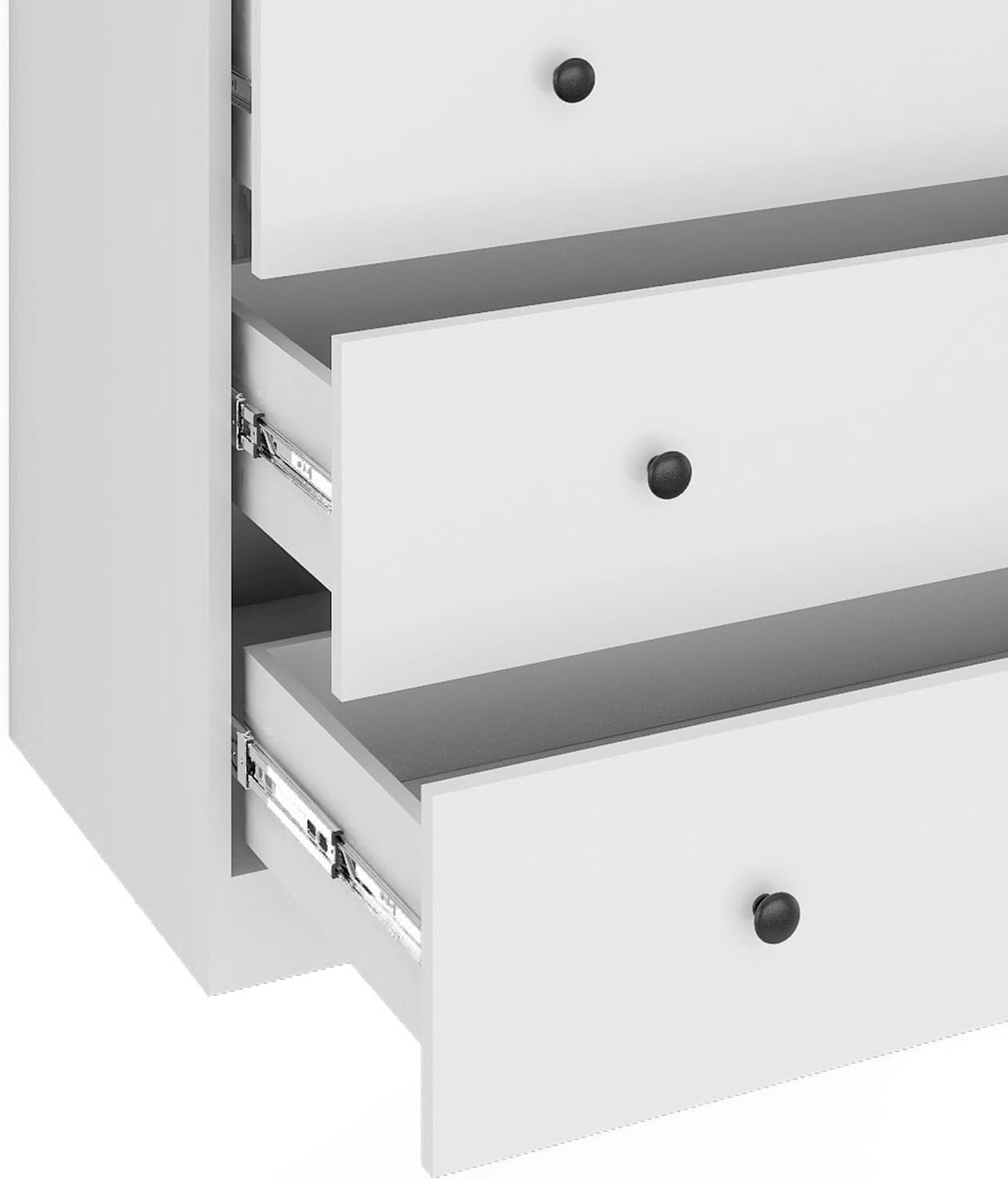 70.87" 3-Door Armoire Wardrobe Closet Cabinet, Wood 3 Drawers White Closet Cabinet for Large Capacity, Tall Cabinet Closet with Hanging Rod and 3 Storage for 47.24" W x 20.47"D x 70.87"H