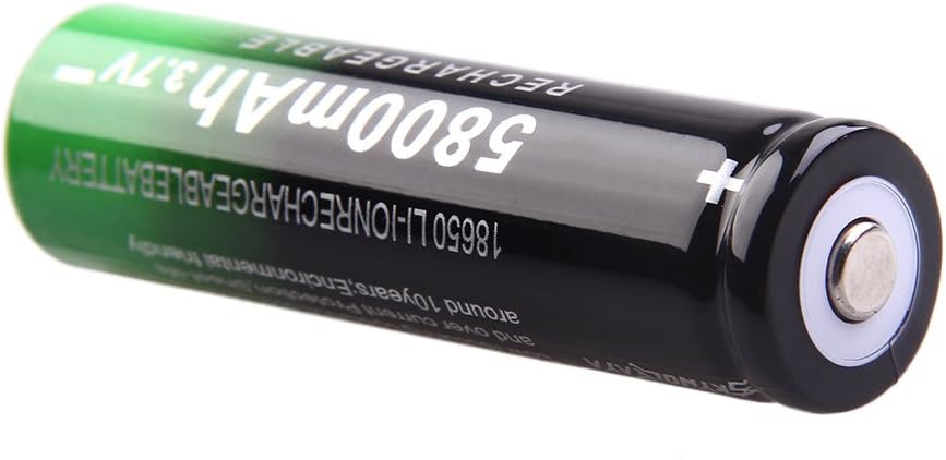 50 Pack Lithium Battery 18650 Rechargeable 5800mAh 20A 3.7V ICR Li-ion 18650 Batteries Button Top 18650 Rechargeable Battery for Camera LED Flashlights Headlight RC Cars, 18 x 65 mm, Green