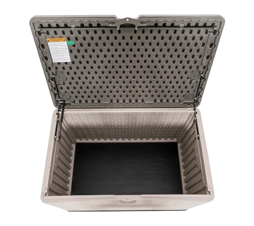 LIFETIME 60254 Heavy-Duty Outdoor Storage Deck Box, 150 Gallon, Desert Sand/Brown