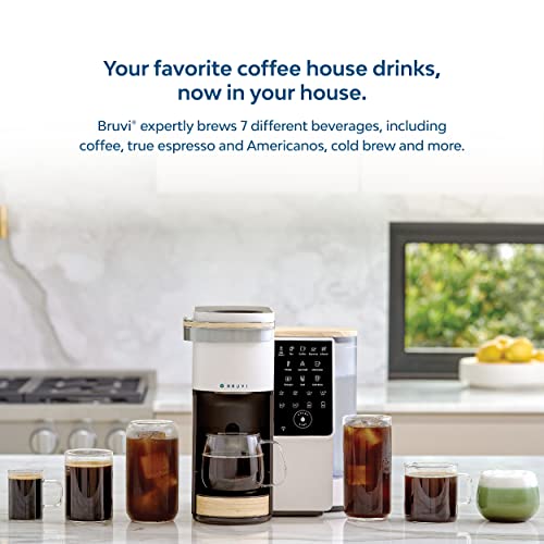 BRUVI The Bruvi Bundle in Black | Single-Serve Coffee System | Includes 20 Coffee and Espresso B-Pods + Bruvi Coffee Brewer + Premium Water Filter Kit