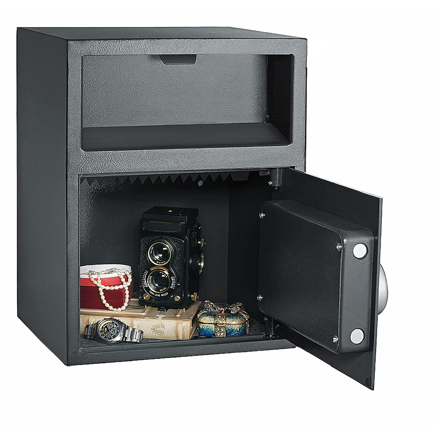 PARAGON LOCK & SAFE Digital Depository Safe – Electronic Drop Box with Keypad, 2 Manual Override Keys – Deposit Cash Easily – For Home or Business