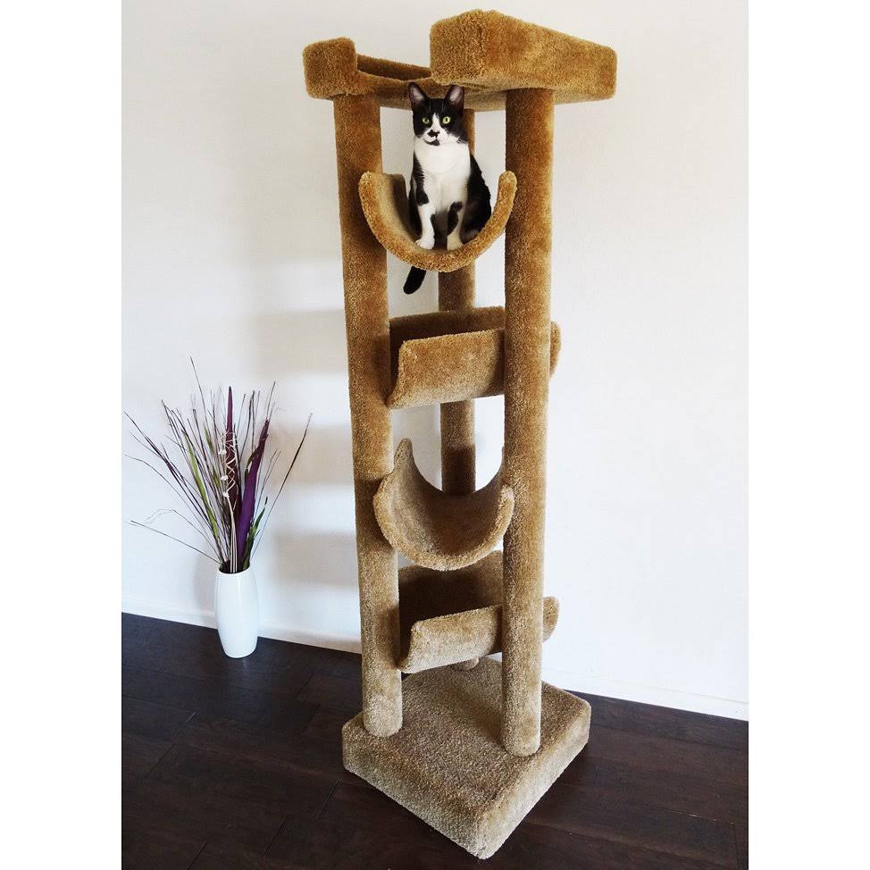 New Cat Condos 6& Skyscraper Cat Tree (Beige)