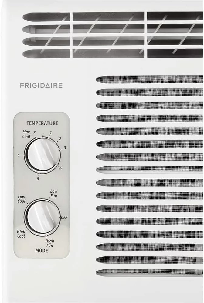 Frigidaire FFRA051WAE Window-Mounted Room Air Conditioner, 5,000 BTU with Temperature Control and Easy-to-Clean Washable Filter, in White