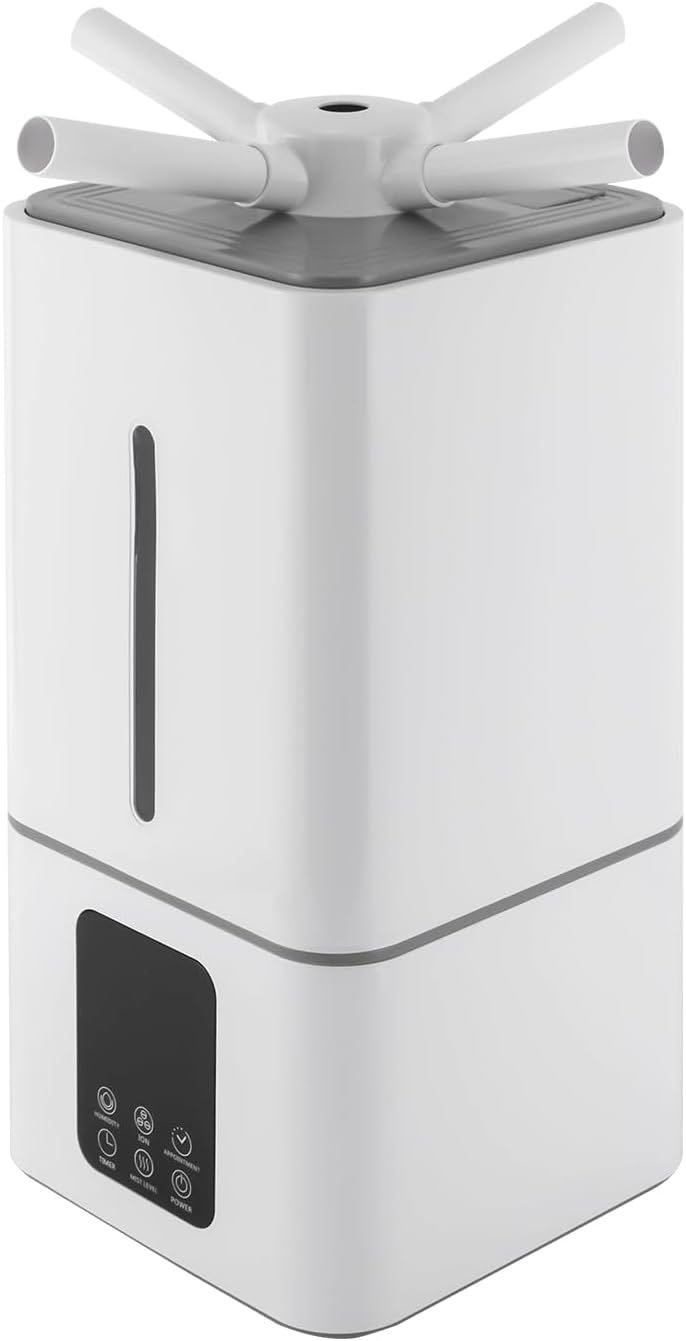 Industrial Humidifier, 13L/3.4Gallons Whole House Humidifier Commercial & Household Humidifier 1500ml/h 861sq.ft Large Home Humidifier for for Living Room Bedroom Office 100-240V(White)