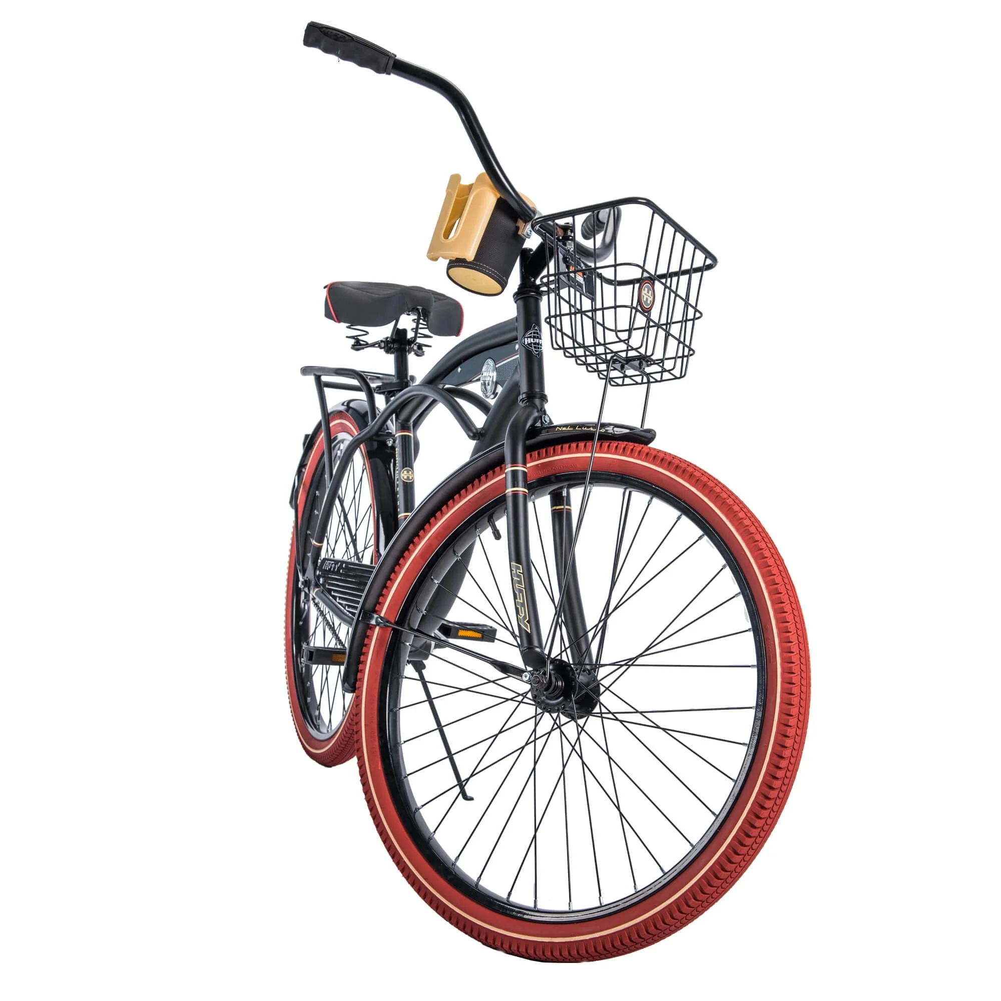 Huffy 26 Inch Nel Lusso Men's Cruiser Bike, Matte Black