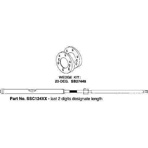 Seastar Solutions SSC12413 Rack Steering Cable 13&