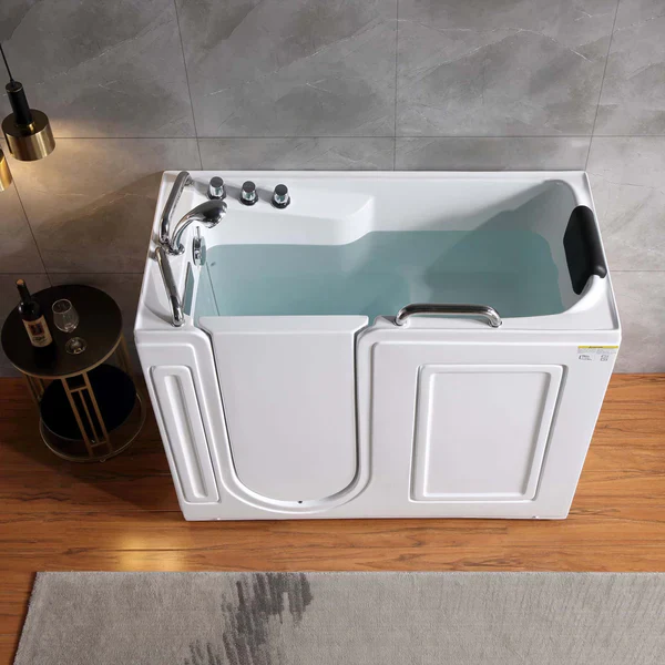 Empava 53 Walk-in Soaking Bathtub with Left Side Door, EMPV-53WIT373