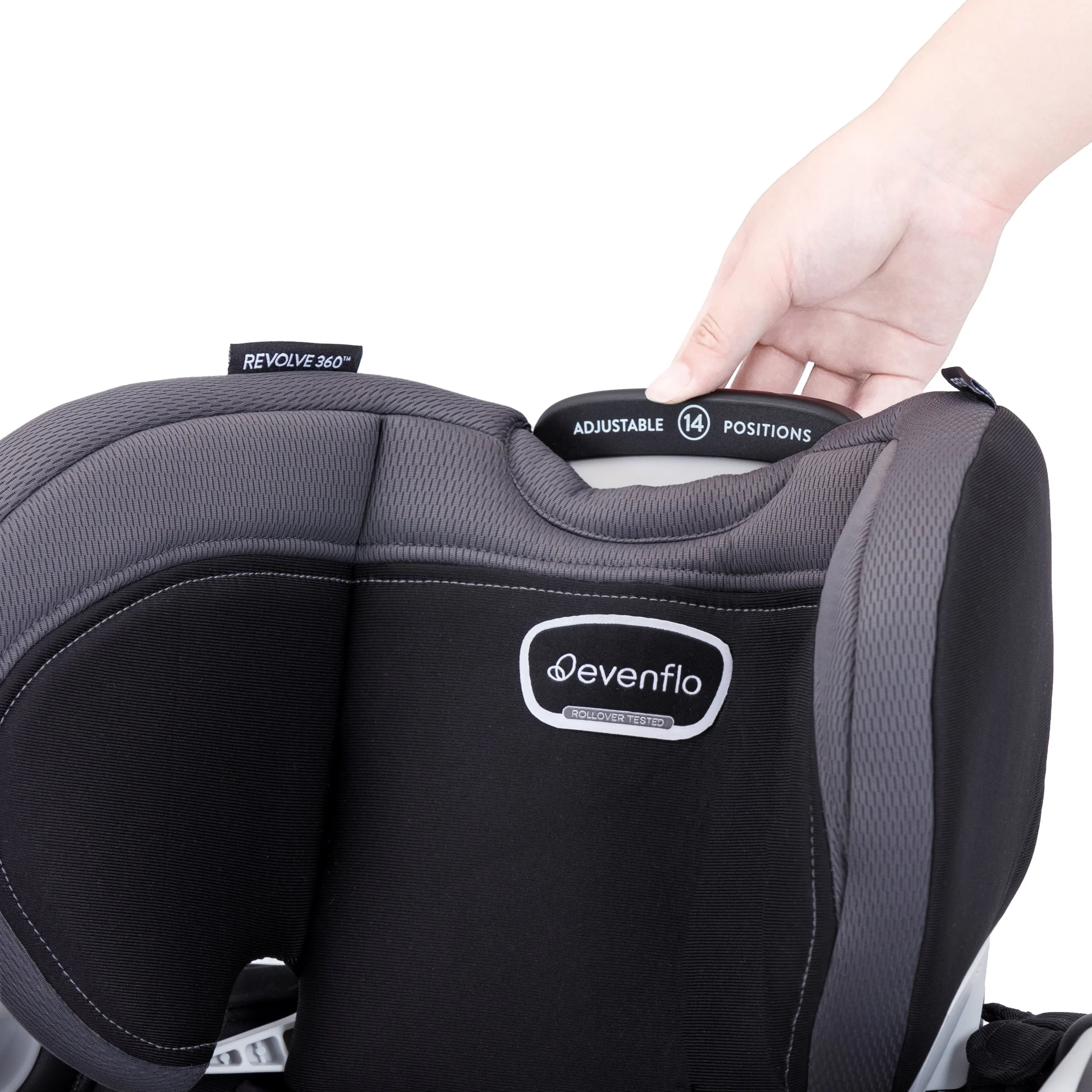 Revolve360 Extend All-in-One Rotational Car Seat with Quick Clean Cover (Revere Gray)