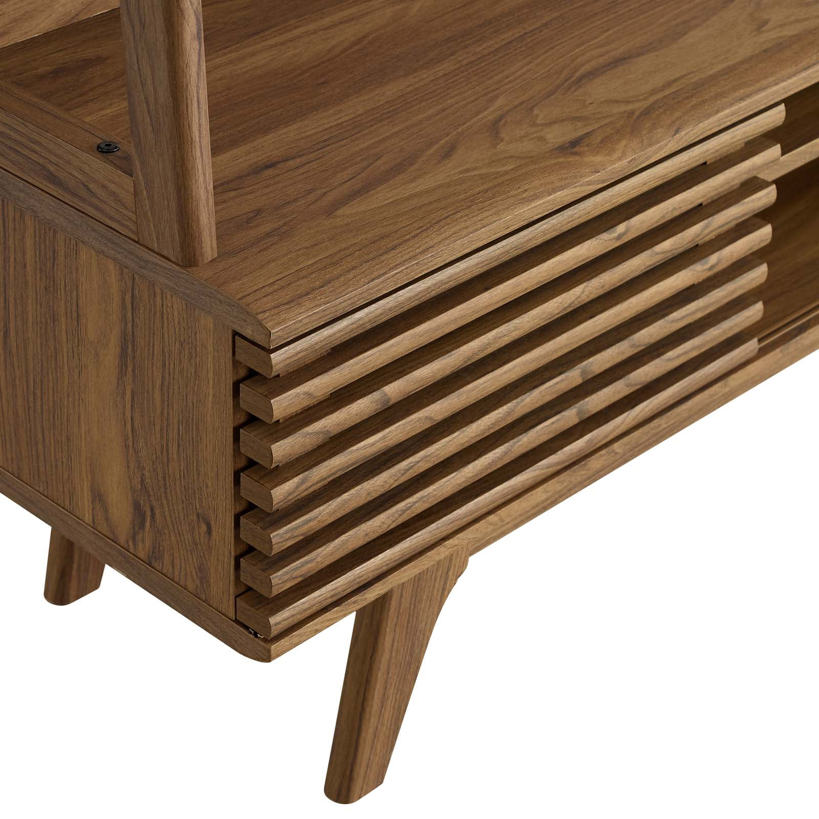 Modway Render TV Stand Entertainment Center in Walnut