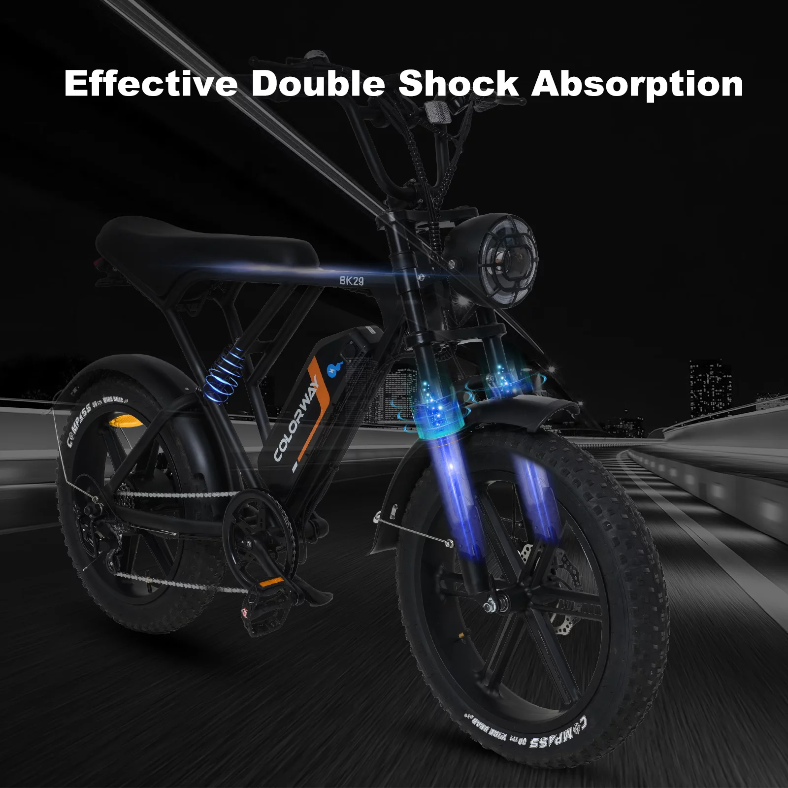 COLORWAY 750W Electric Bike for Adults,20X4.0 Fat Tire Off-Road E bike,48V/15Ah Battery Snow Beach Mountain Bike for Outdoor Cycling e bike