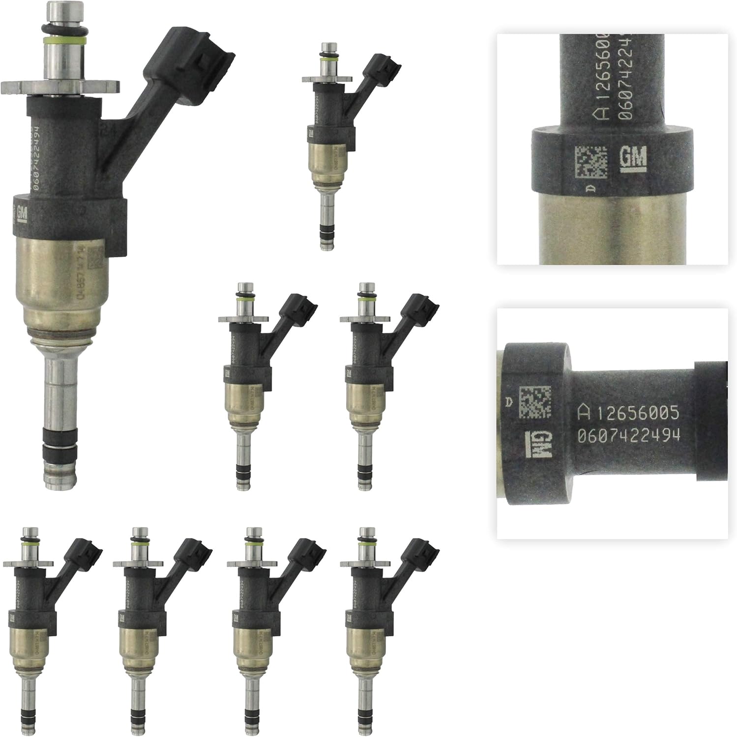 GM 12681212/12656005 Original Equipment Nominal Flow Direct Fuel Injector Set (8)