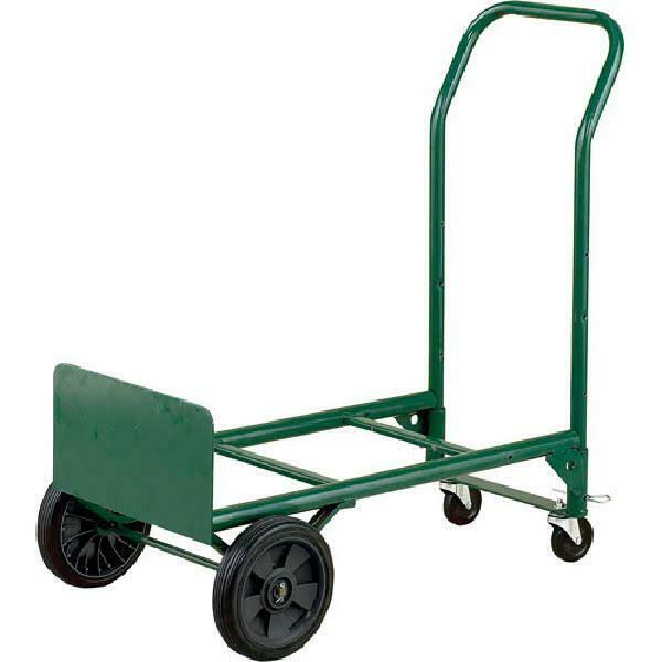 Harper Trucks 2-in-1 Convertible Hand Truck Dolly Steel 400 lbs Capacity Swivel Casters Green JDTS2223