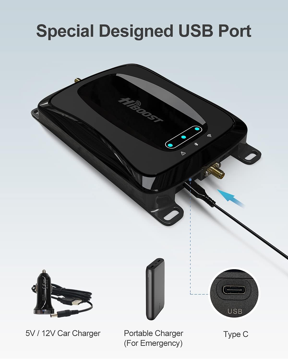 HiBoost Vehicle Cell Phone Signal Booster for Car, SUV, Van. APP fine Tune MAX gain. Car Cell Phone Booster for All U.S. Carriers-Verizon AT&T T-Mobile Sprint & More, FCC Approved