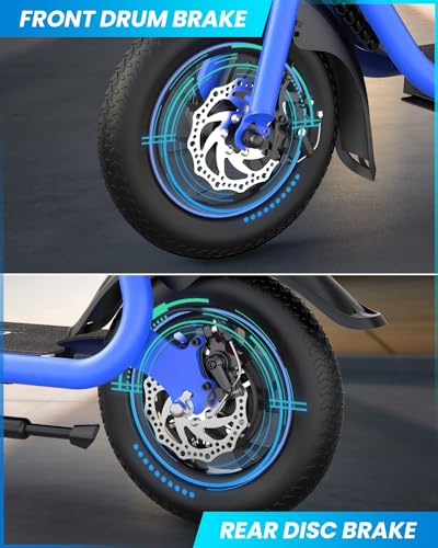 Gyroor Electric Scooter for Adults with Seat, 20/25 Miles Range 450W Motor up to 15.5/18.6 MPH Speed LCD Display, Electric Scooter with Basket