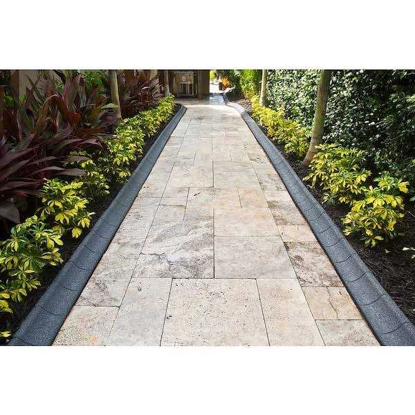 EcoBorder 4 ft. Grey Rubber Curb Landscape Edging - Shop Hardware Tools Online Store