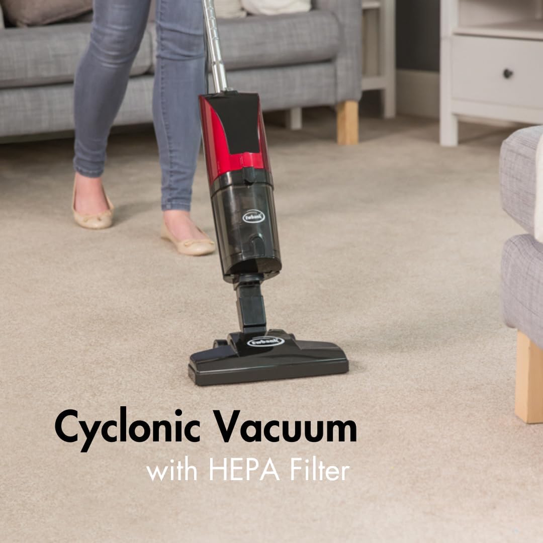 Ewbank EPV1100 4-in-1 Floor Cleaner, Scrubber, Polisher and Vacuum, Red Finish, 23-Foot Power Cord
