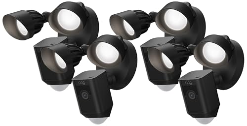 Ring Floodlight Cam Wired Plus with motion-activated 1080p HD video, Black (2021 release)