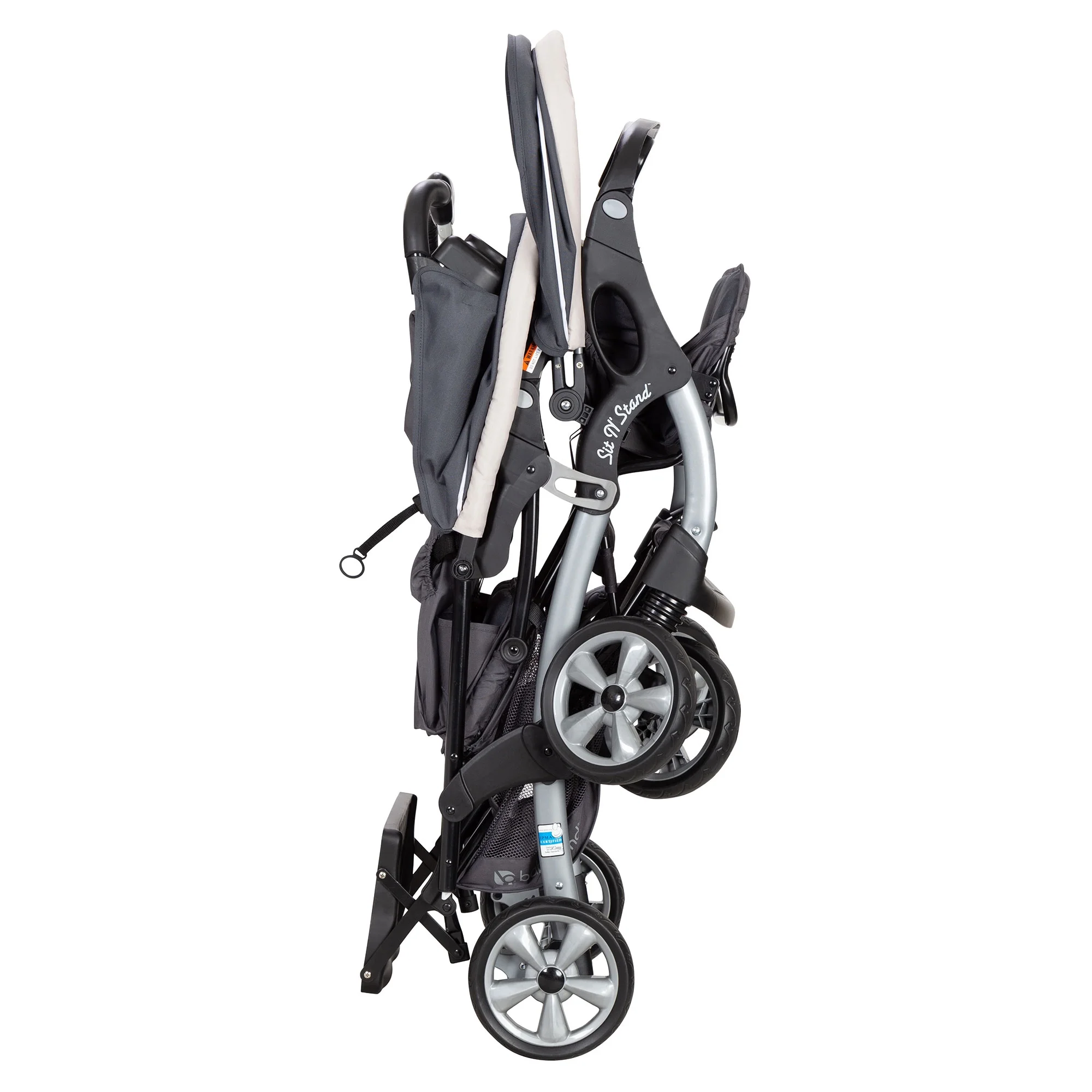 Baby Trend Sit N Stand Travel Double Stroller w/ Single Car Seat, Magnolia
