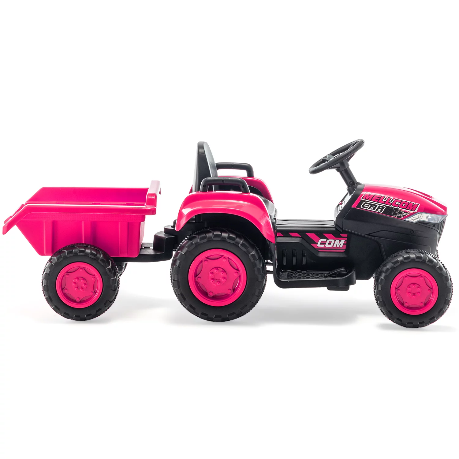 Erommy Kids Ride on Tractor with Remote Control, 12V Battery Powered Electric Tractor with 30W Dual Motors/Cool Lights/Bluetooth Music for Kids, Green
