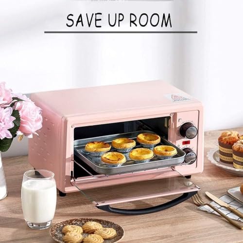 oven mini oven air fryer oven 11L Electric Oven, Stainless Steel Convection Countertop Toaster Oven Multi Function Mini Oven Toaster Oven Air Fryer, (Color : Pink)