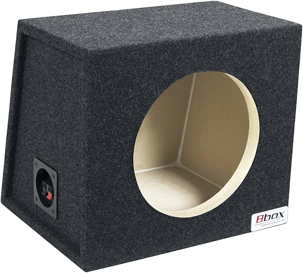 Bbox Single 10 Inch Subwoofer Sealed Enclosure - Fits Under the Seat on Pickup, Trucks, & SUV’s - Car Subwoofer Boxes & Enclosures - Subwoofer Box Improves Audio Quality, Sound & Bass - Charcoal Pack of 2