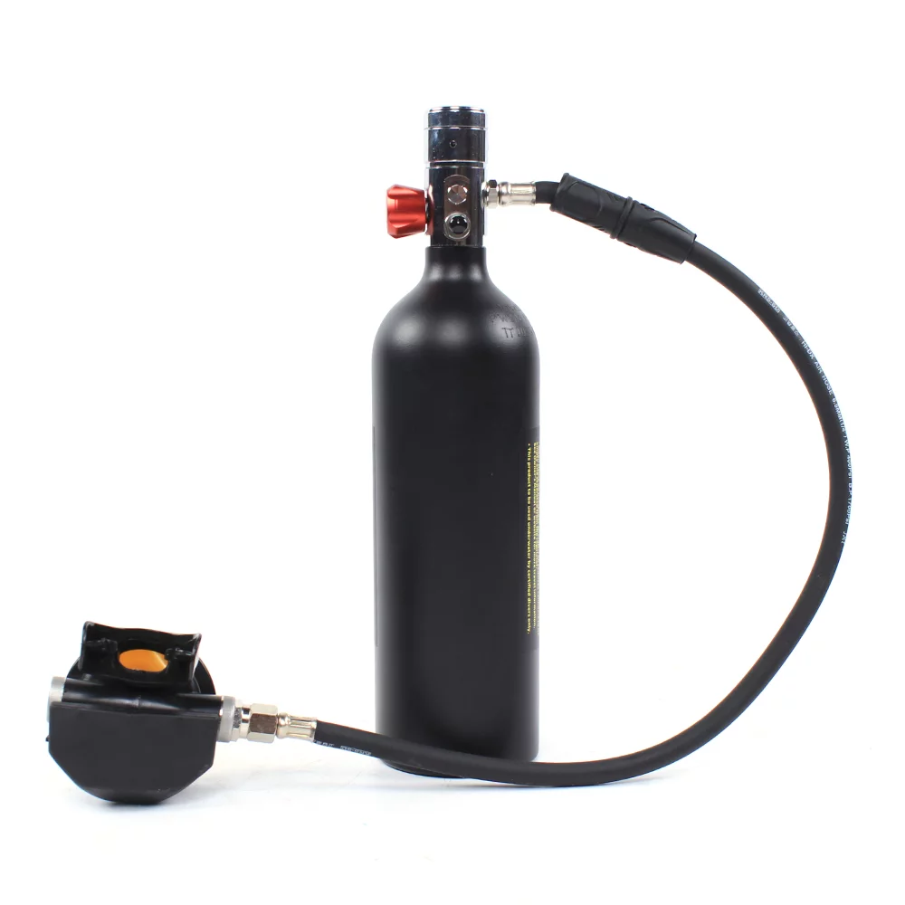 Miumaeov 1L Mini Diving Equipment Kit Underwater Breath Oxygen Tank Pump High Pressure Air Pump Refill Adapter for Underwater Diving Breathe Training