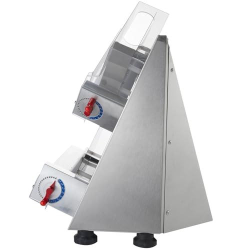 VEVOR Pizza Dough Roller Sheeter, 3-15 Inch Automatic Commercial Pizza Press, 390W Electric 260 Per Hour Dough Roller, Stainless Steel Adjustable Thickness Dough Machine, for Pasta Maker Equipment