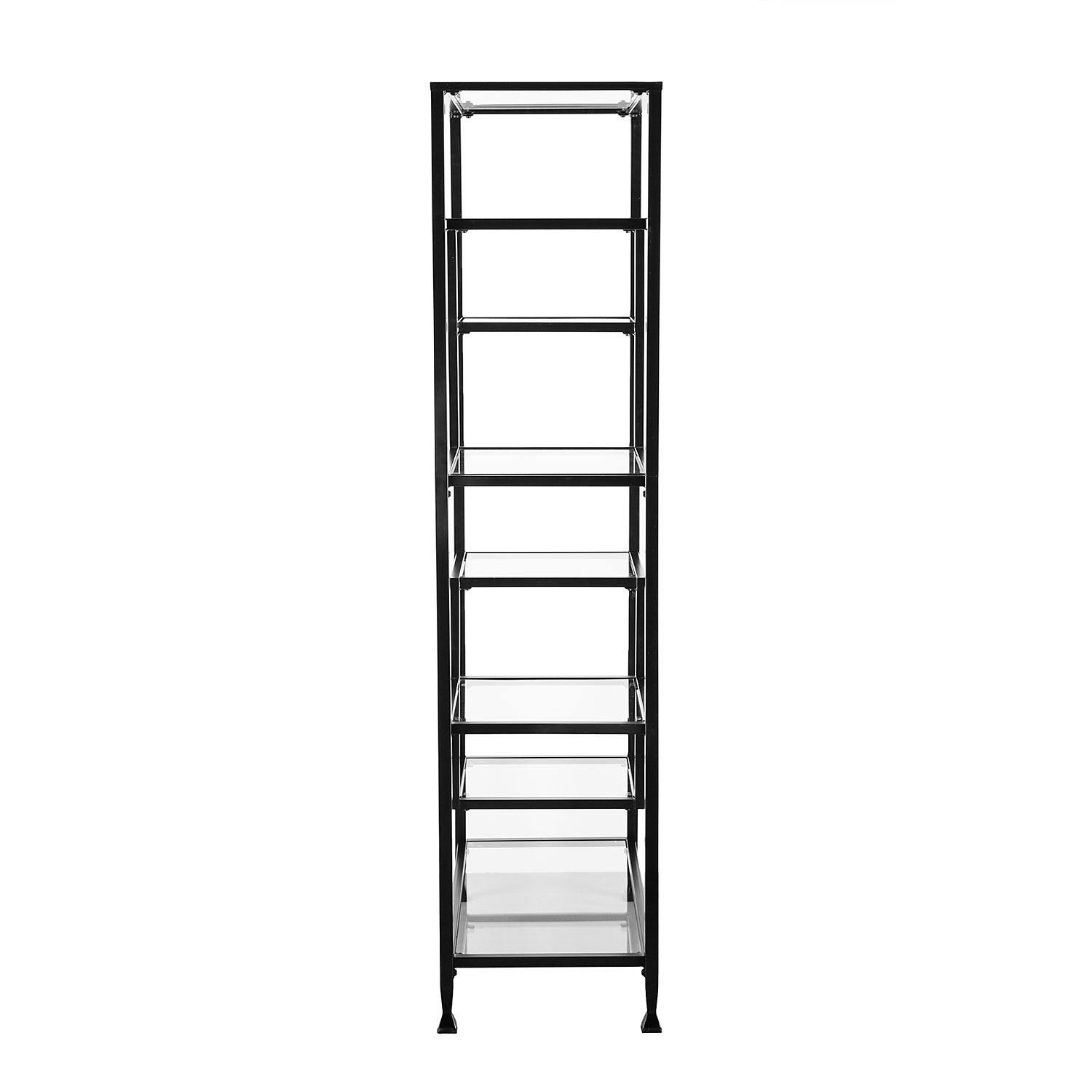 SEI Bakerton Asymmetrical Bookcase, Black