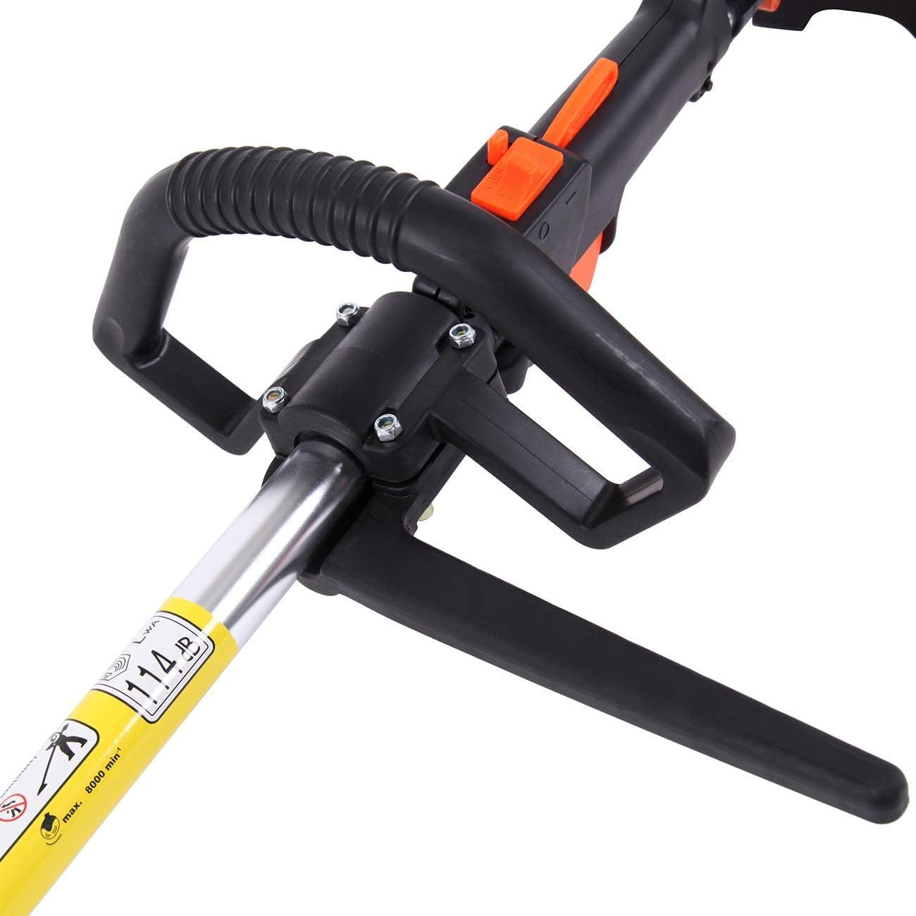 Youwise 52cc 5 in 1 Brush Cutter Grass, Multi Functional Trimming Tools Gas Cutter Petrol Hedge Trimmer Chainsaw Brush Cutter Garden Tools Included Extension Pole