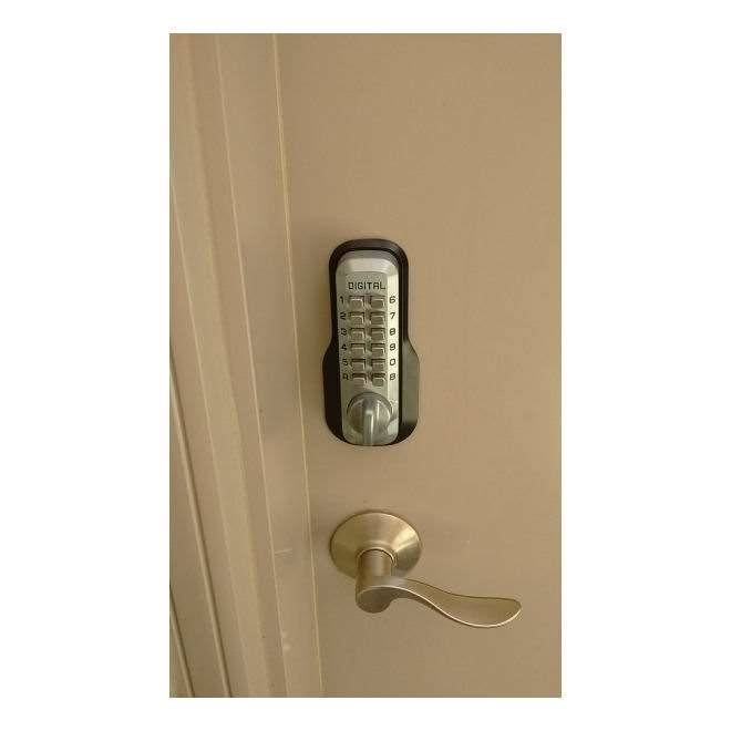 Lockey USA M210-EZ SB Satin Brass Mechanical Keyless Digital Combination Deadbolt Lock