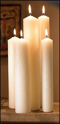 16x22 Large Diameter Plain End Altar Brand Candle
