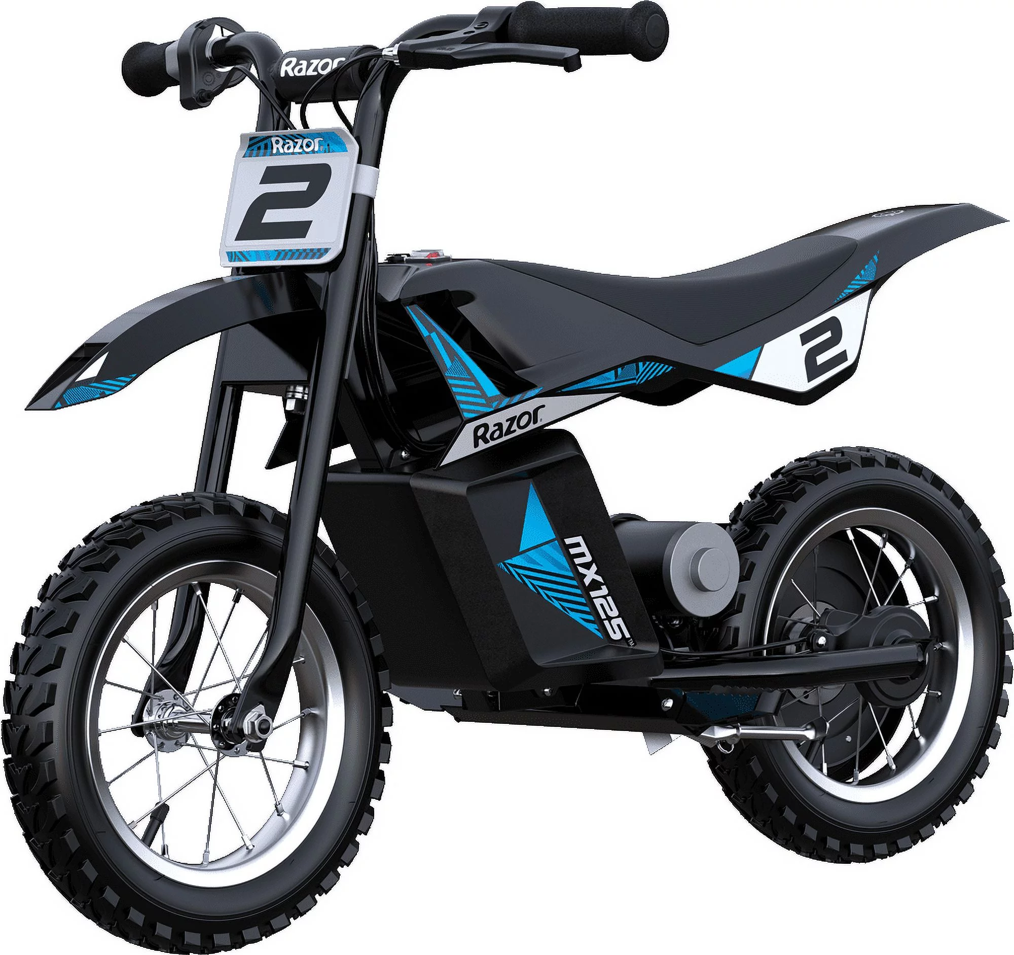 Razor Miniature Dirt Rocket MX125 Electric-Powered Dirt Bike - Black with Decal Included, Recommended For Kids 7+ Between 40 and 80 lbs