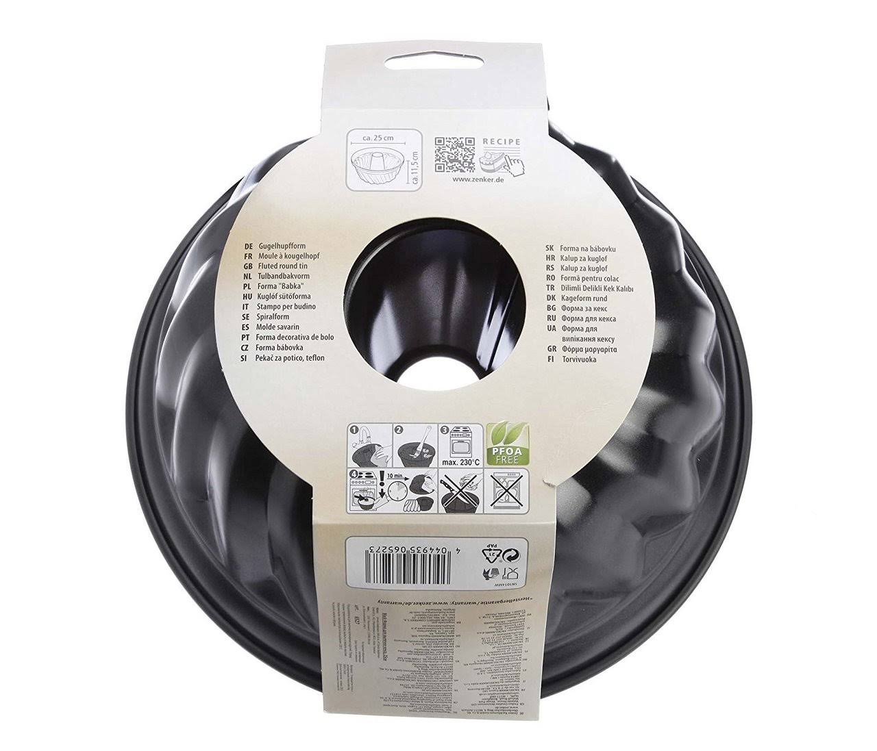Zenker 3421 Bundt / Gugelhupf Cake Mould 25 cm Black