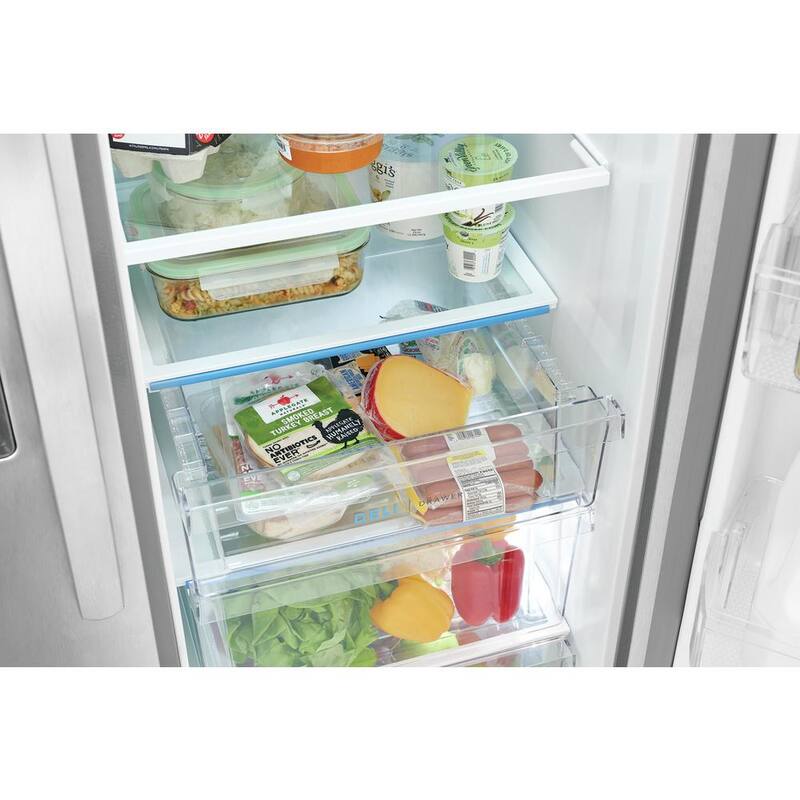 36.1 in. 22.3 cu. ft. Counter Depth Side-by-Side Refrigerator in Stainless Steel