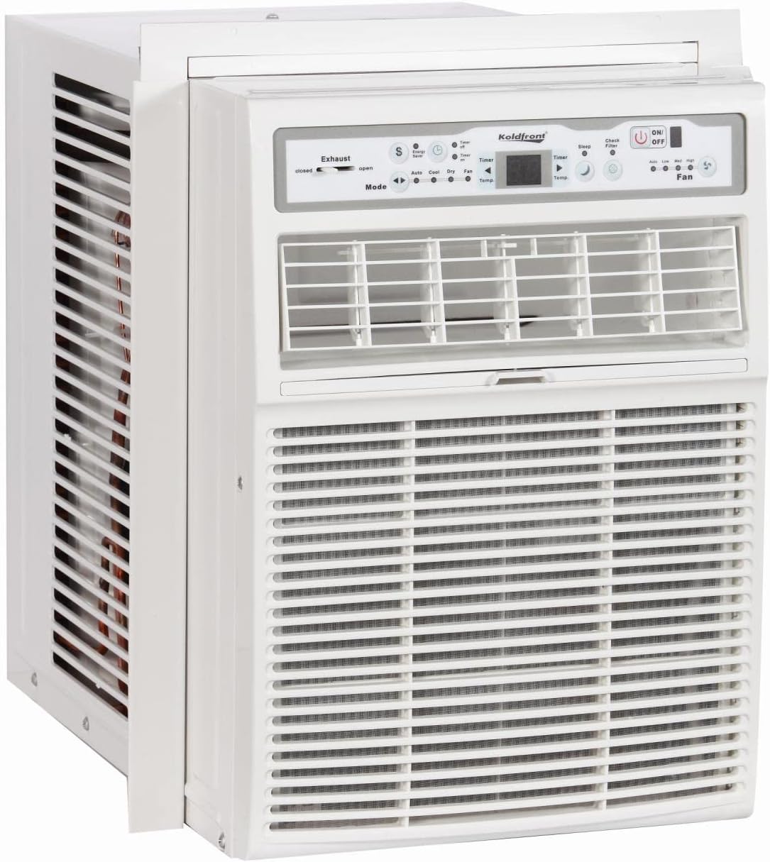 Koldfront CAC8000W 8000 BTU 115V Casement Air Conditioner with Dehumidifier and Remote Control