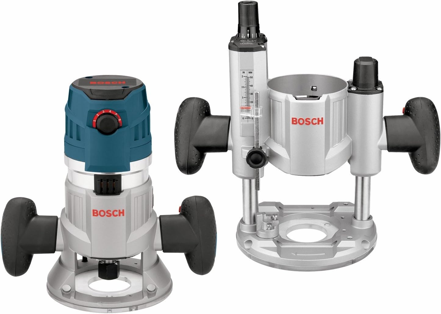 BOSCH MRC23EVSK Combination Router - 15 Amp 2.3 Horsepower Corded Variable Speed Combination Plunge & Fixed-Base Router Kit with Hard Case