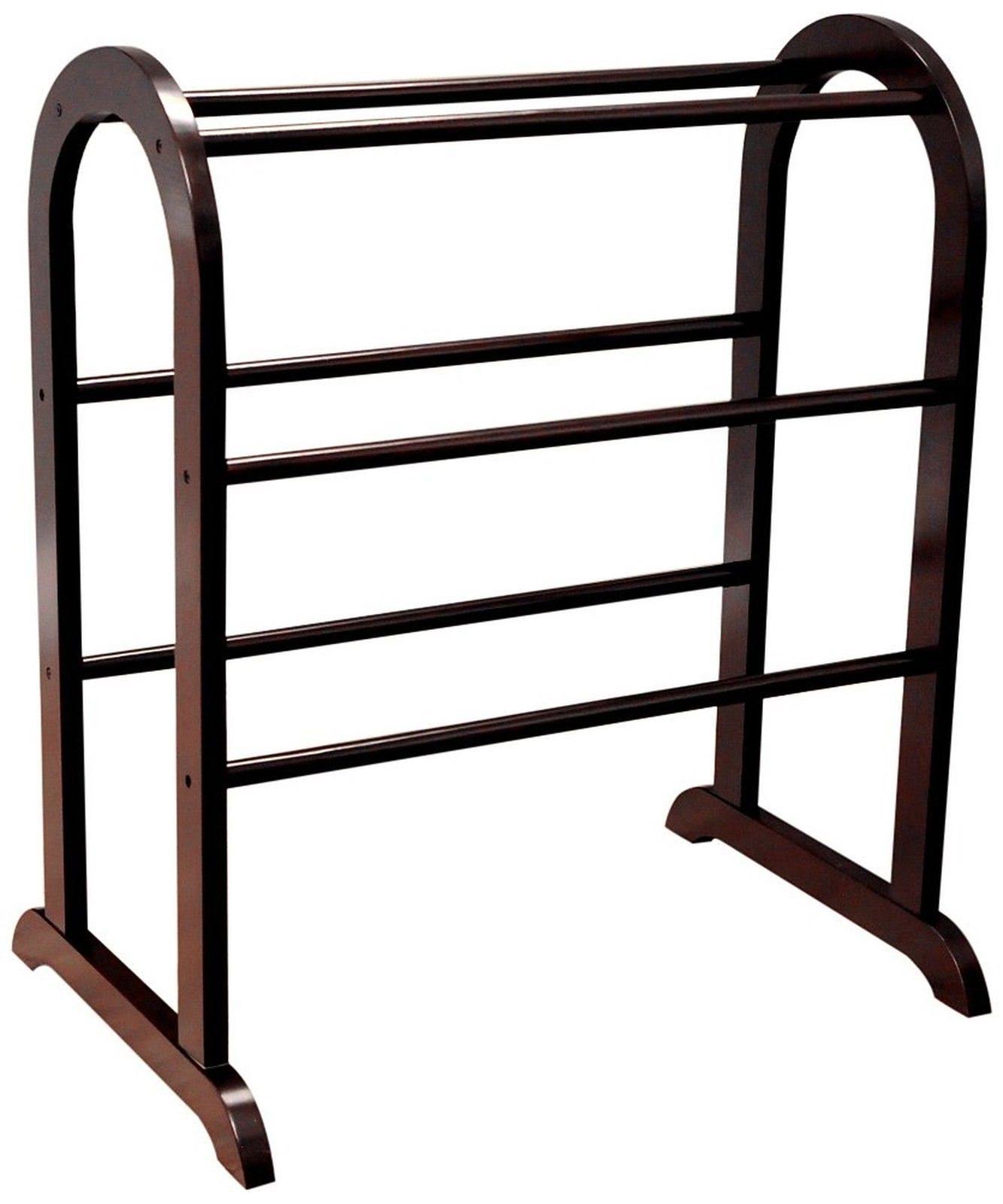 Frenchi Home Furnishing Quilt Rack Cherry Finish - Megean
