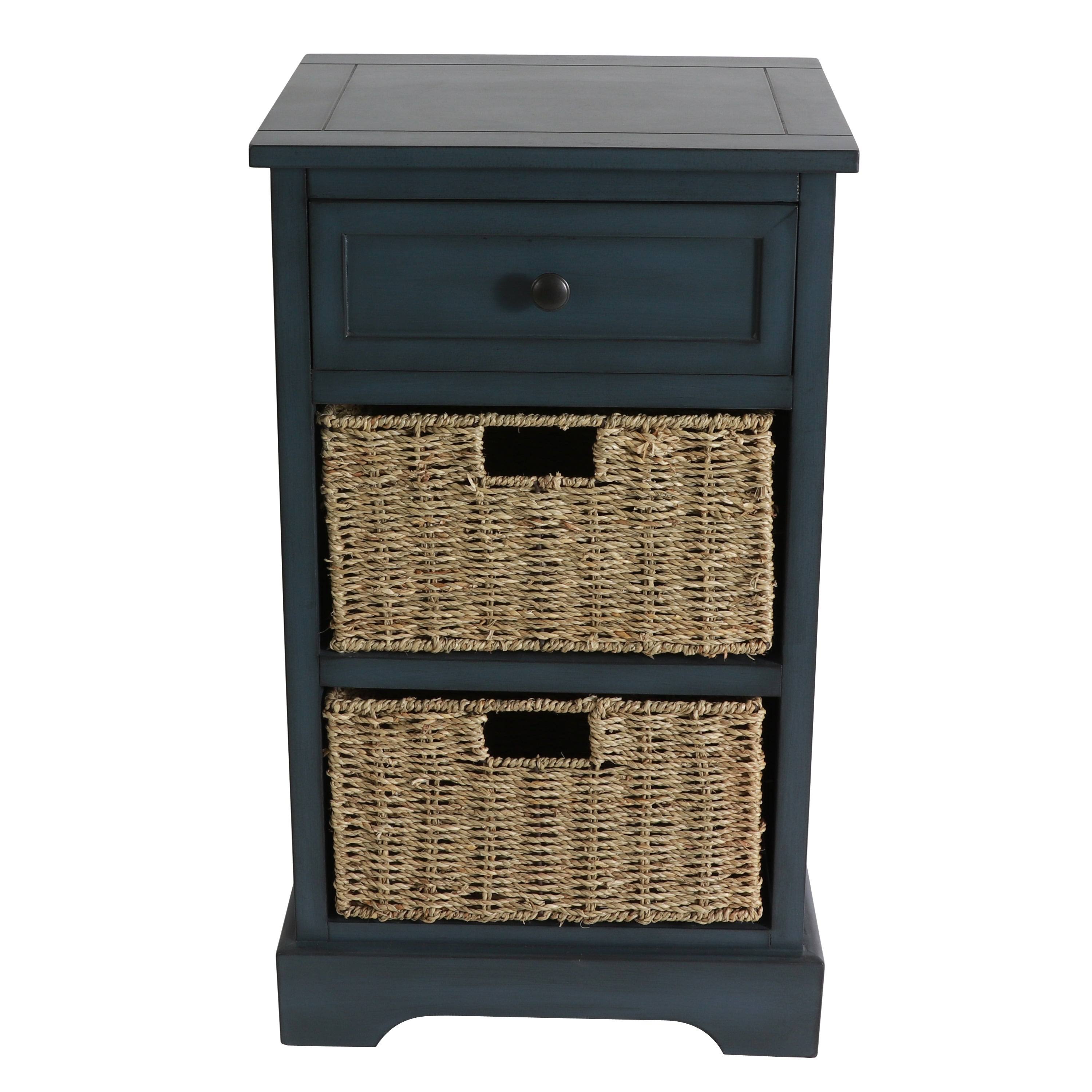 The Gray Barn Tudor Rose 1-Drawer 2-Basket Accent Chest - Rosie Mae