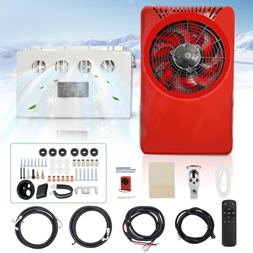 Treeligo 12V D/C Air Conditioner, 8000 BTU Split Electric Cooling Conditioning Unit for RV Truck Camper Bus Van Semi Truck Caravan