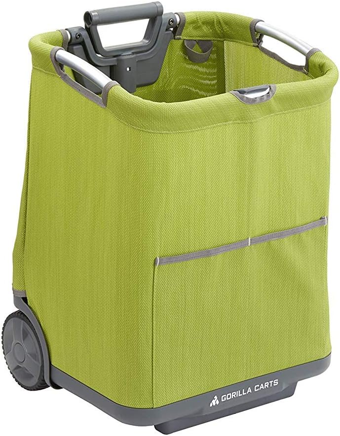 Gorilla Carts GCSS-11G-COM Collapsible Soft-Sided Folding Cart, Green