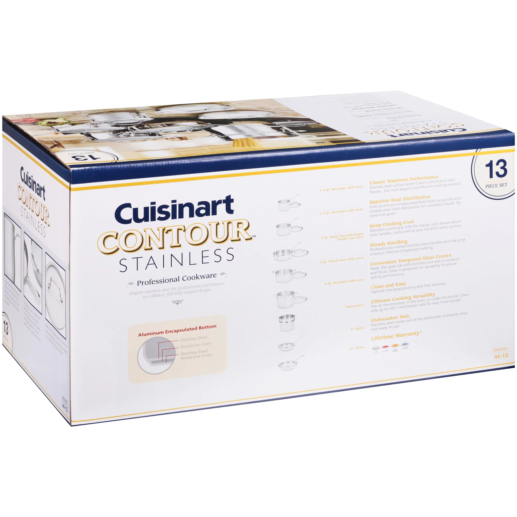 Cuisinart Stainless 13 Pieces Cookware Set