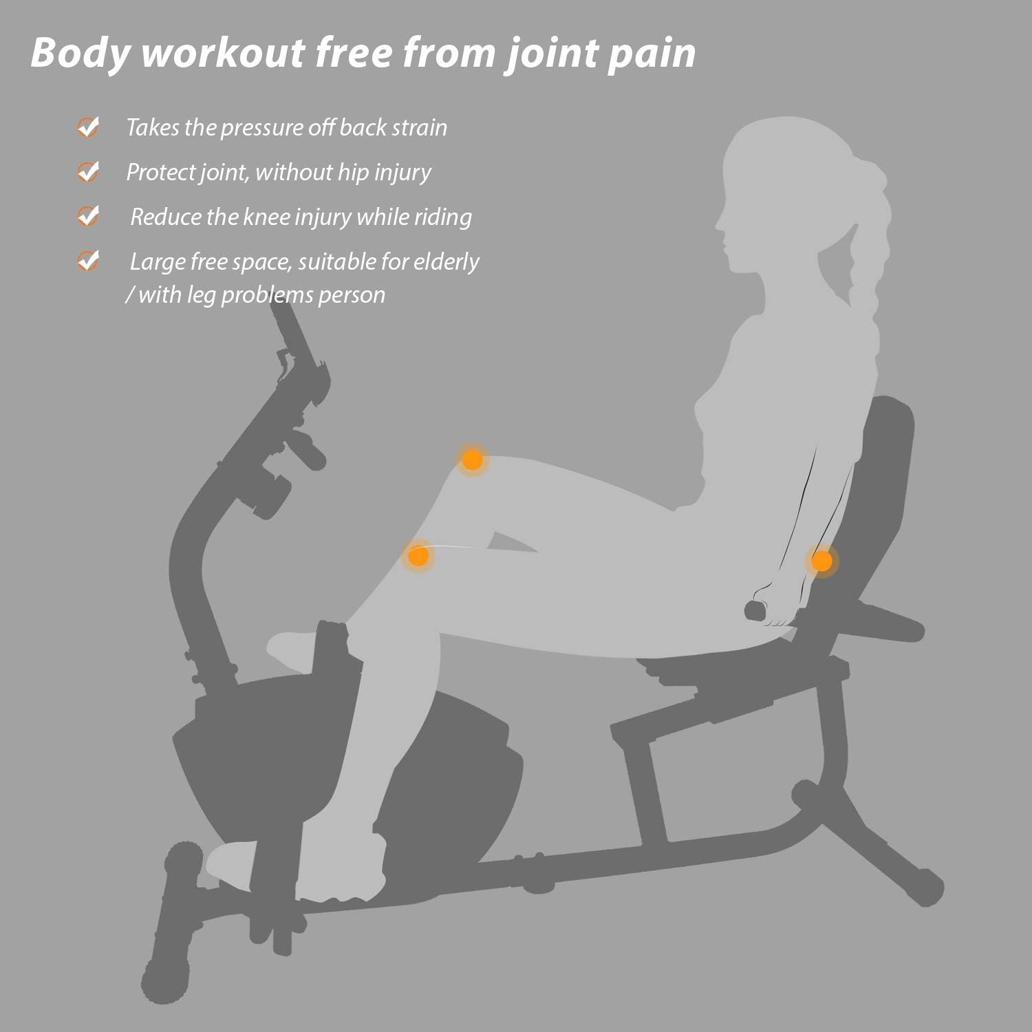 JEEKEE Recumbent Exercise Bike for Adults Seniors - Indoor Magnetic Cycling Fitness Equipment for Home Workout