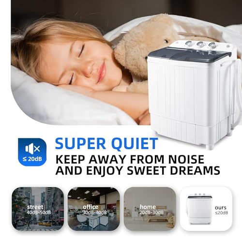 Portable washers Compact Washing Machine and Spinner Twin Tub Washer and Dryers for Home Apartment Dorms