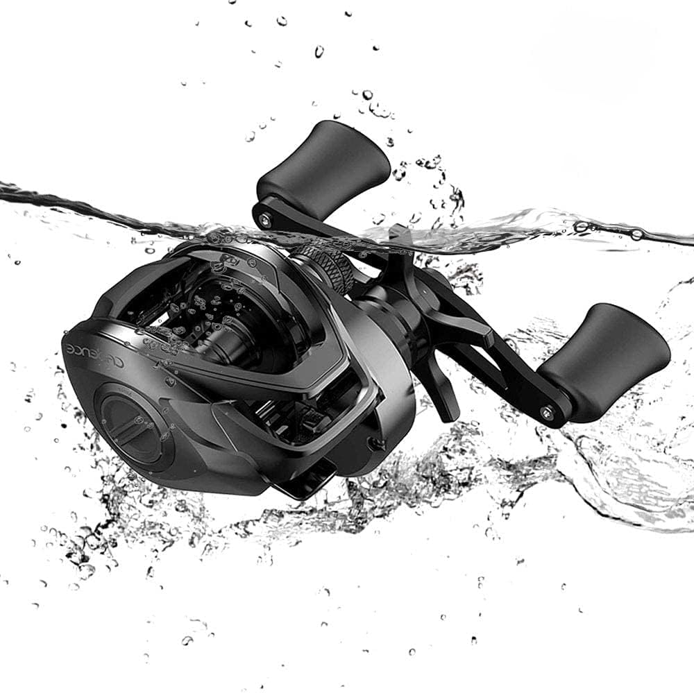 Cadence Fishing CB5 Baitcasting Reels Lightweight Graphite Frame Fishing Reels with 8 Corrosion Resistant Bearings Baitcaster Reels Carbon Fiber Drag Baitcast Reels with 6.6:1 Gear Ratio Casting Reels