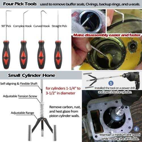 17Pcs Hydraulic Cylinder Repair Tool Kit for Skid Steers Loaders Backhoes - Shop Hardware Tools Online Store