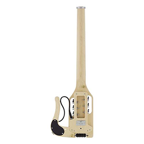 Traveler Guitar Pro-Series Antique Brown Acoustic Electric Guitar | Full 24.75" Scale Portable Electric Acoustic Guitar | Travel Guitar with Output Jack | Headless Guitar with Custom Gig Bag